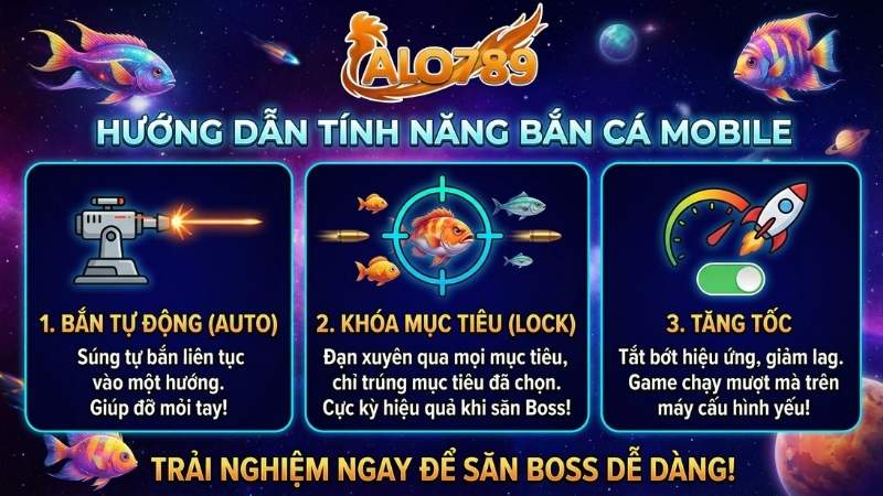 Hướng dẫn sử dụng tính năng Auto bắn và Khóa mục tiêu