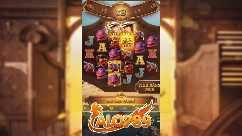 Hiệu ứng các biểu tượng phát nổ và rơi xuống trong một chuỗi thắng liên hoàn.