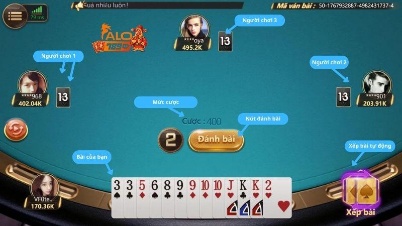 Cách đánh bài – thao tác kéo thả/tự động chọn