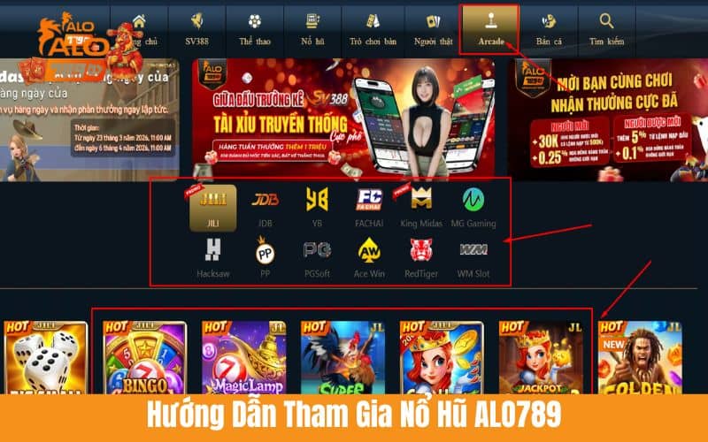 Hướng dẫn các bước tham gia nổ hũ ALO789