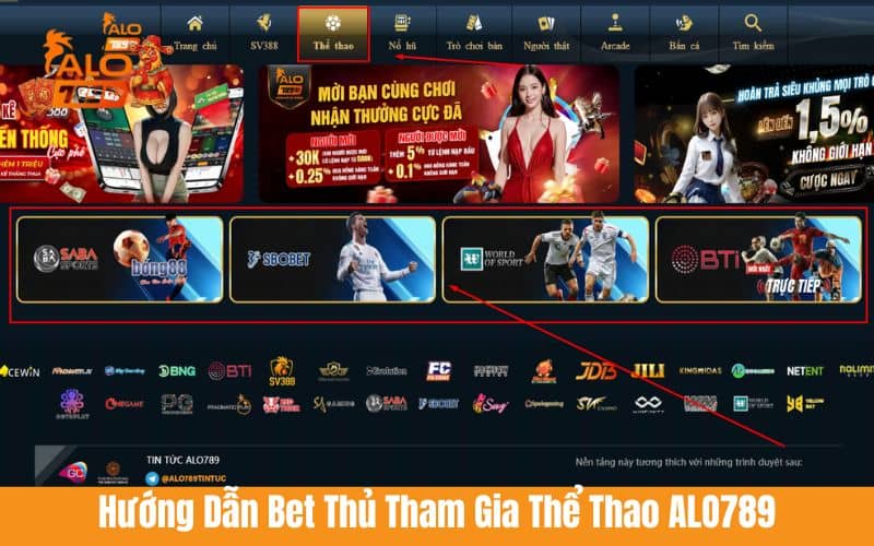 Hướng dẫn các bước tham gia thể thao ALO789