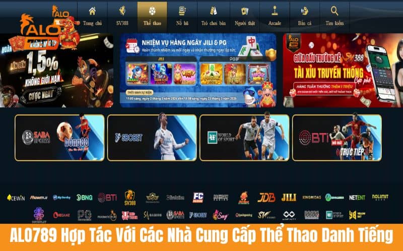 Nhà cái ALO789 hợp tác với các nhà cung cấp thể thao hàng đầu